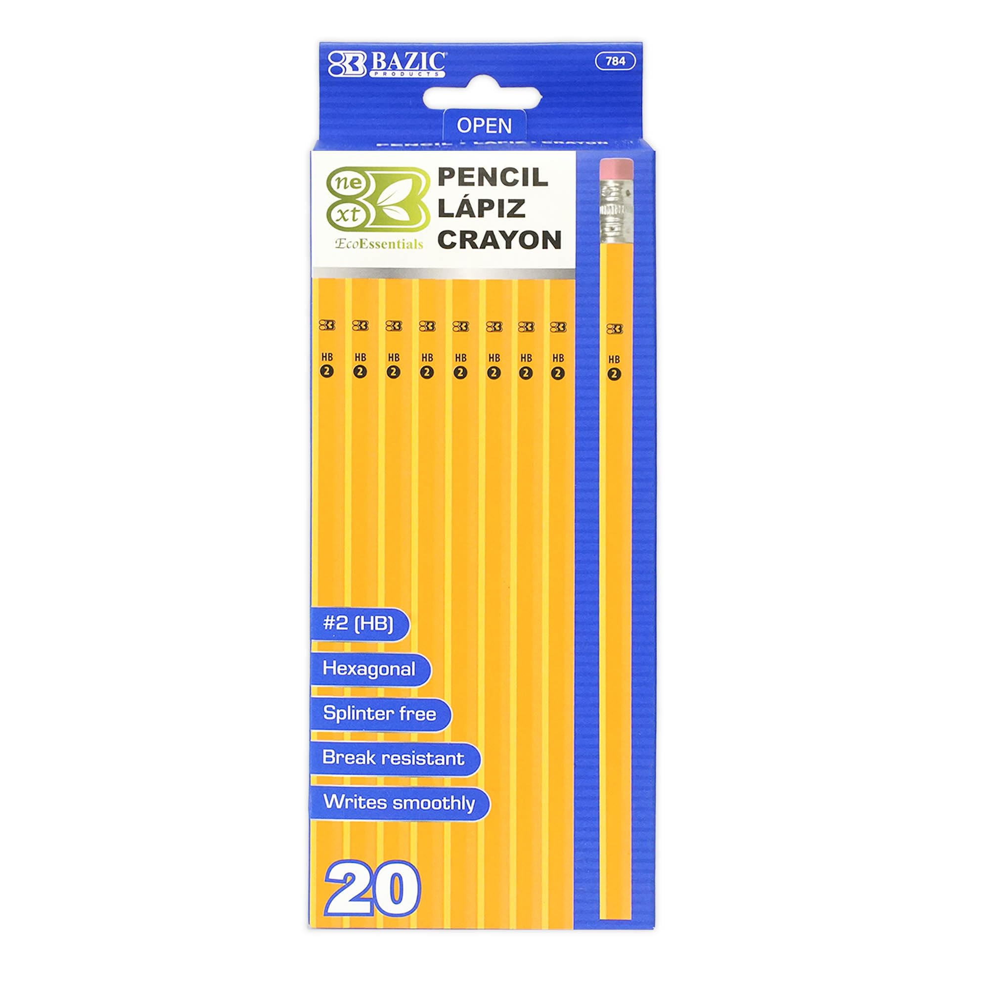 Amazon.com: BAZIC PRODUCTS Pencil #2 HB Pencils, Latex Free Eraser